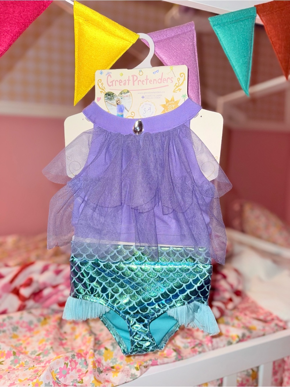 Great Pretenders Purple & Teal Mermaid Swimsuit